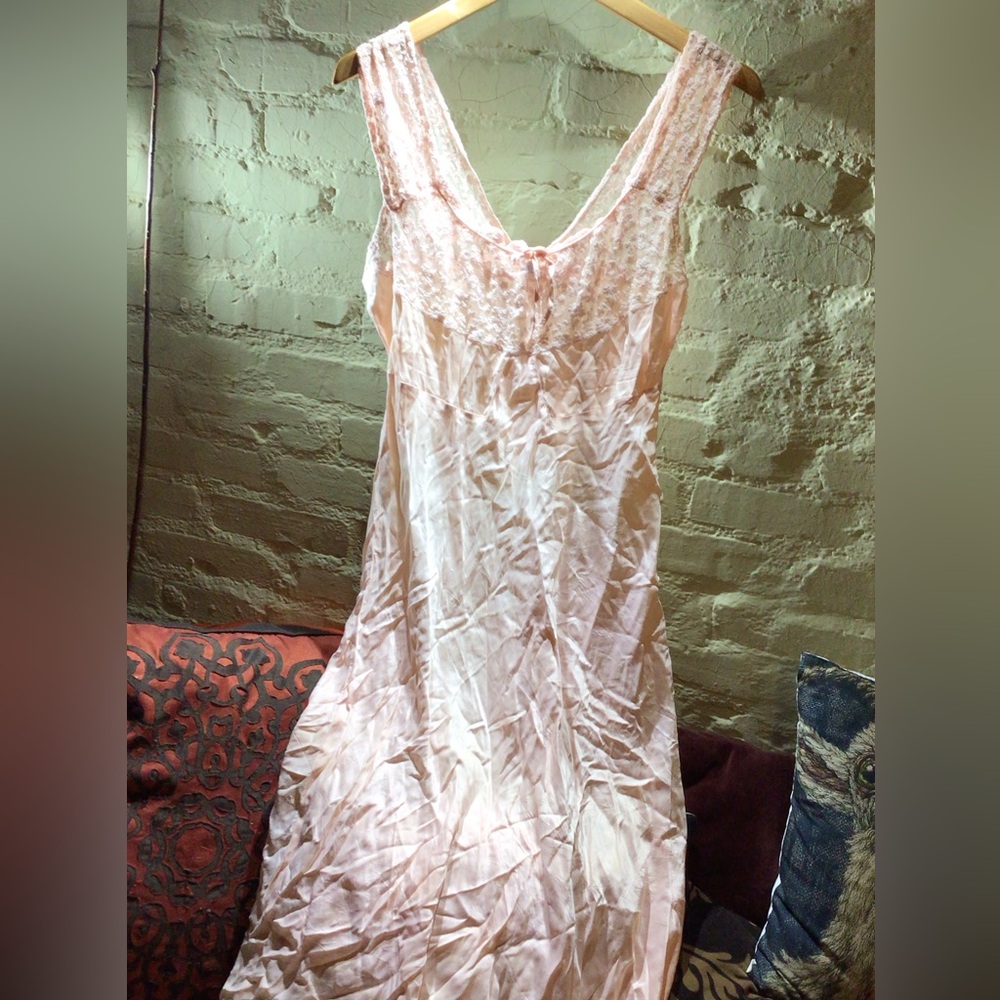 VINTAGE GODDFRIED Lace-Trim Light Pink Women's Slip